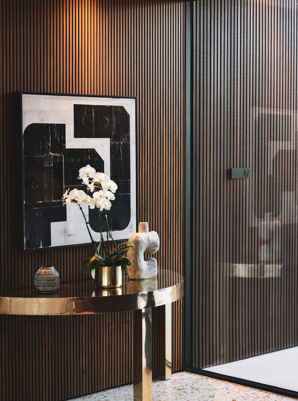 A shot of the unique architecture and decorations at our boutique desert resort in California.